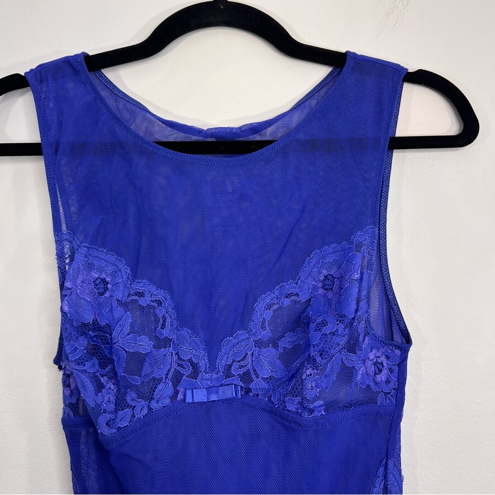 NWT 80s 90s Malizia La Perla Italian lace one piece sheer teddy bodysuit 34 / M - Picture 6 of 16